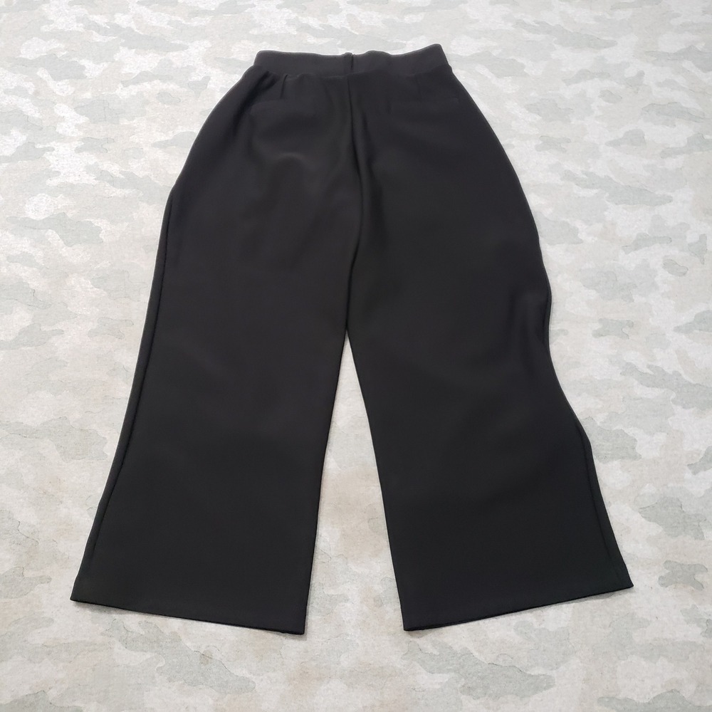 Chrome Riot Pants Women Small Black Wide Leg Pleated Pull On - Picture 8 of 10